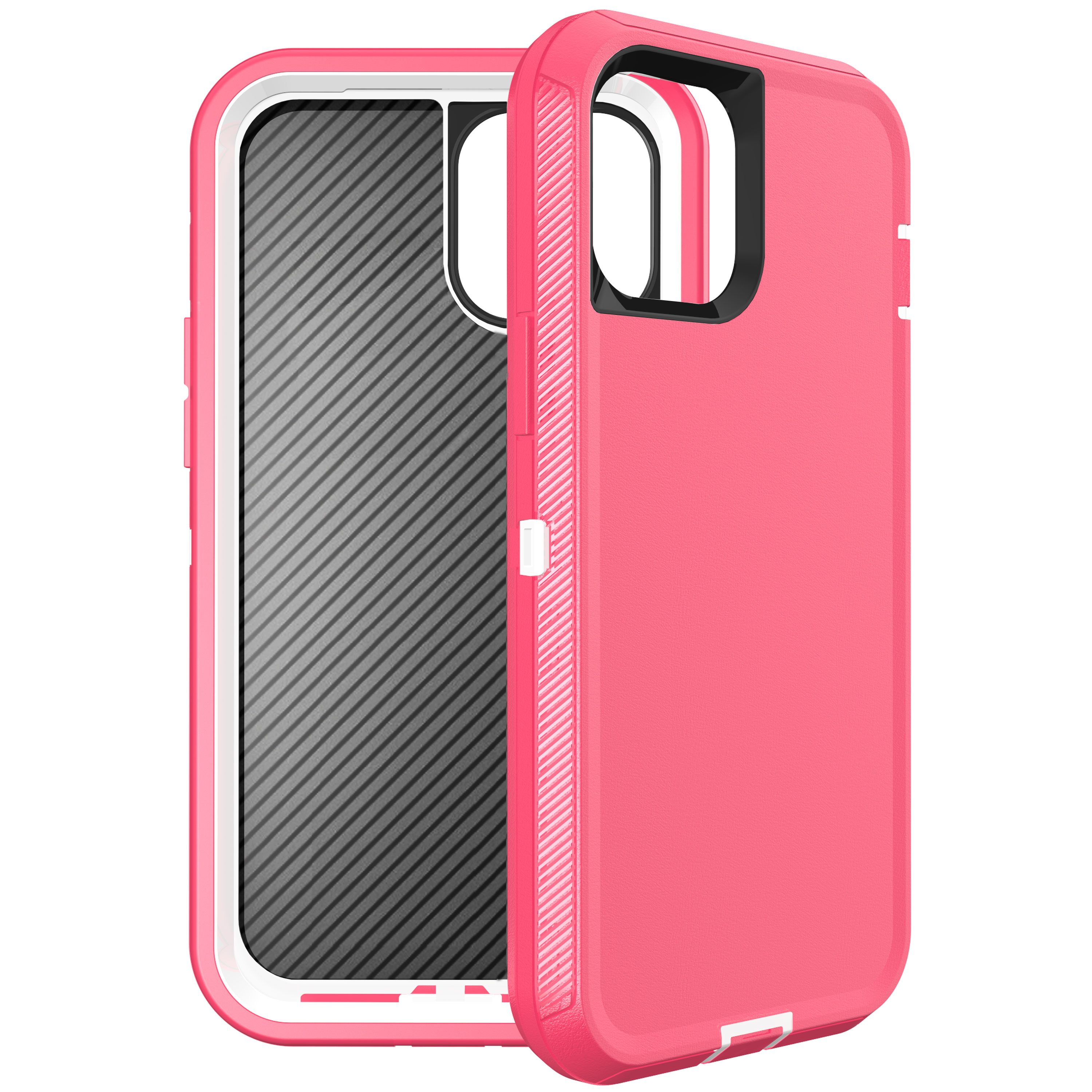 Armor Robot Case for iPHONE 12 / 12 Pro 6.1 (Hot Pink - White)